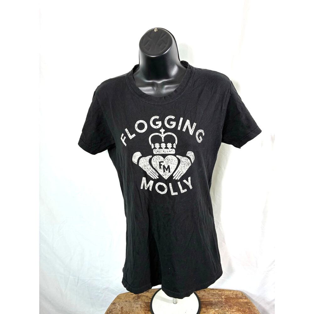 Flogging Molly T Shirt XL Claddagh Irish Punk Band Black